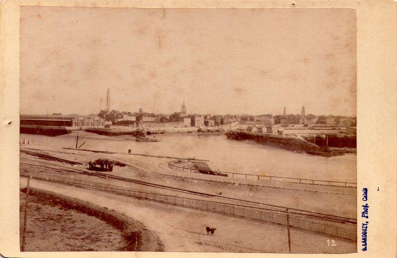 Calais le port par landouzy fin 19eme