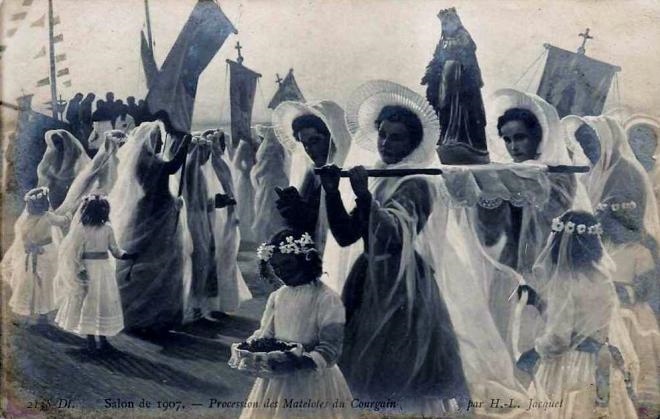 Calais courgain la procession des matelotes par h l jacquet