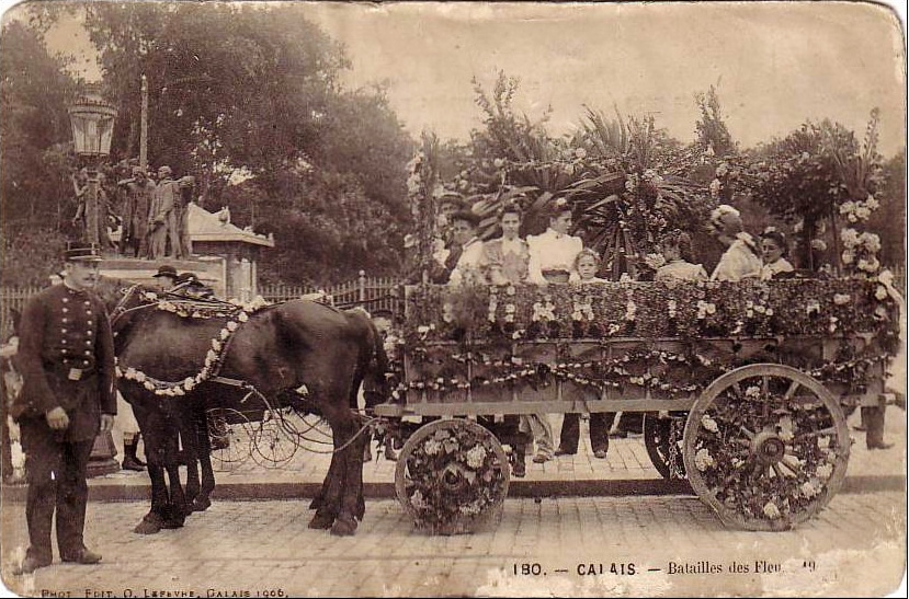 Calais les batailles de fleurs en 1906