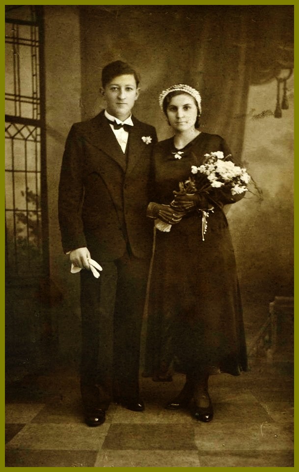 Jeunes maries courguinois 1933 encadre